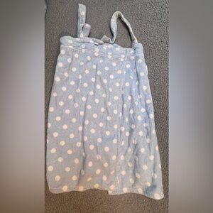 Charter Club Intimates Terry Cloth Bath Wrap Blue & White Womens Size Large